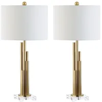 Aileen Table Lamp Set in Brass by Safavieh