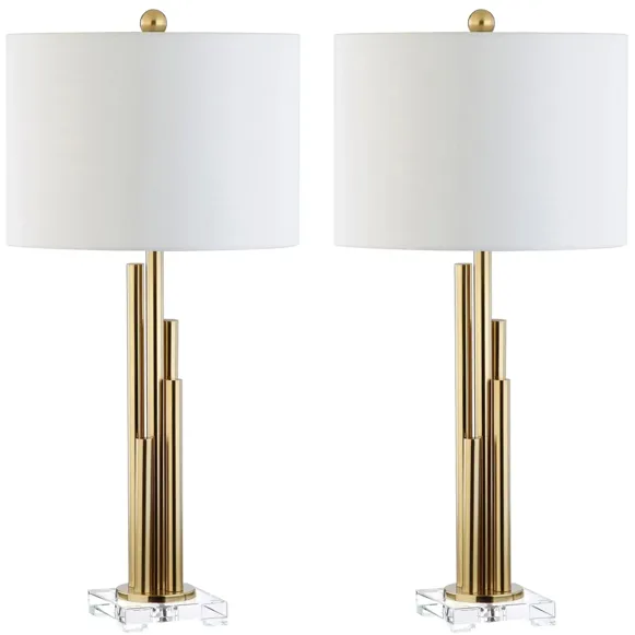 Aileen Table Lamp Set in Brass by Safavieh