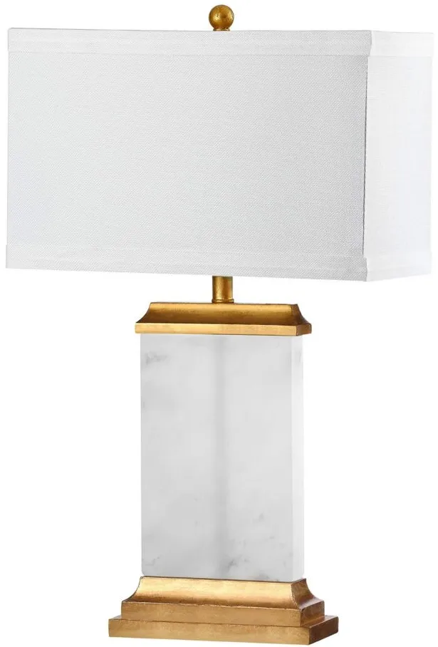 Marzio Alabaster Table Lamp in White by Safavieh