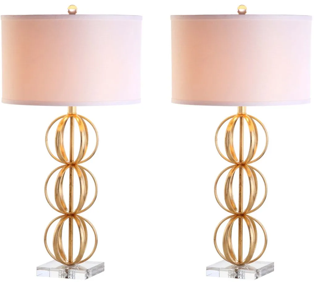 Nari Table Lamp Set in Gold by Safavieh