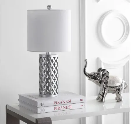 Alfio Table Lamp in Silver by Safavieh