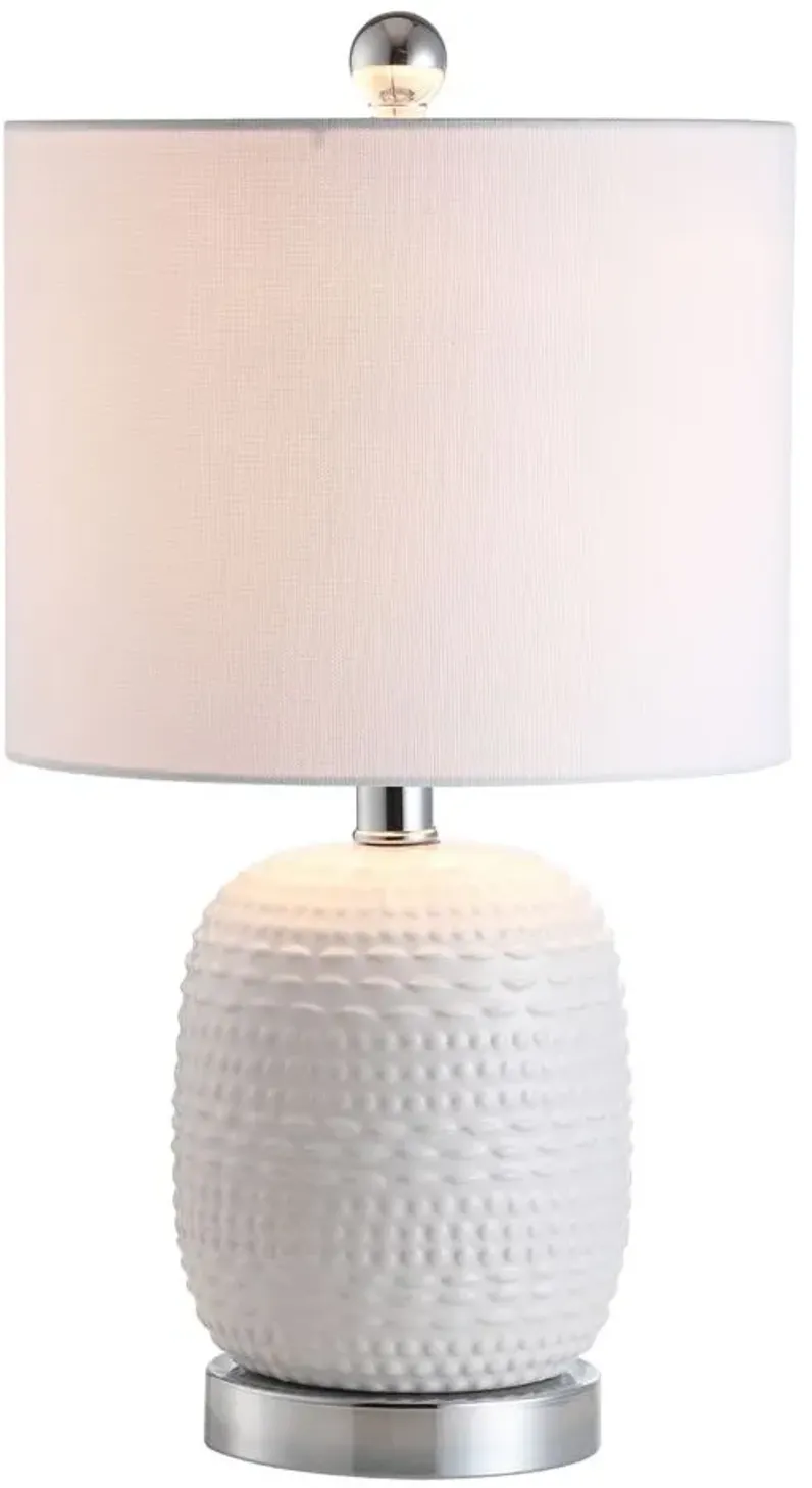 Faye Table Lamp in White by Safavieh