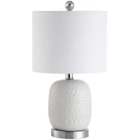 Faye Table Lamp in White by Safavieh