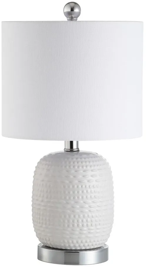 Faye Table Lamp in White by Safavieh