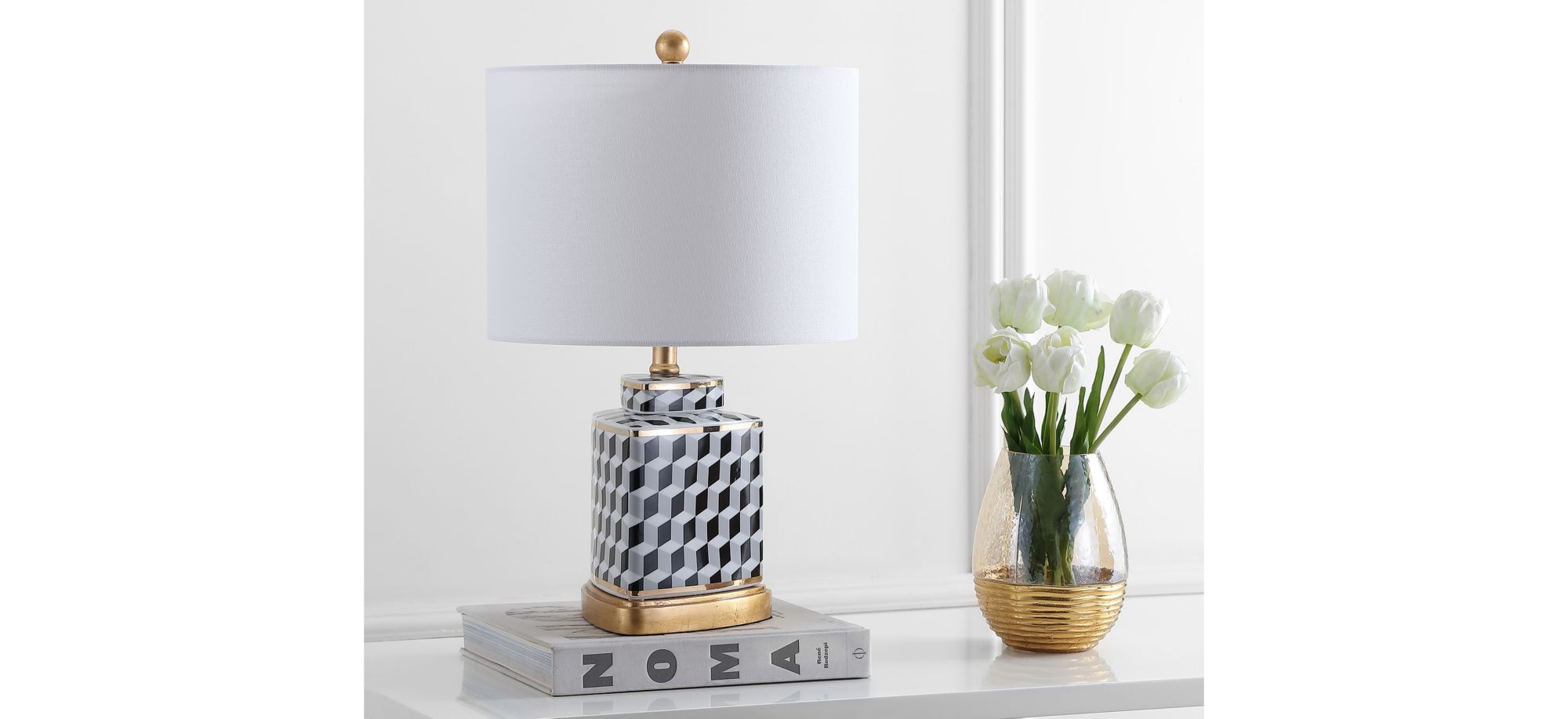 Delilah Table Lamp in Black by Safavieh