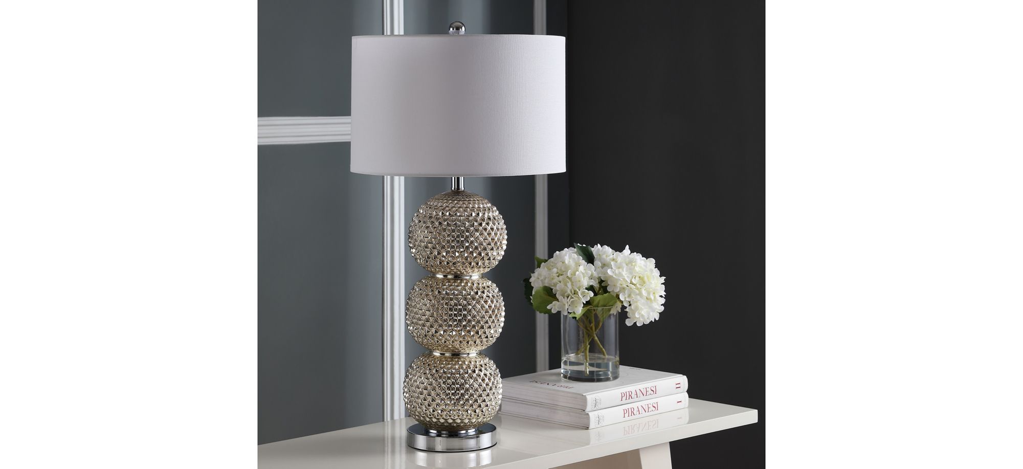 Auster Table Lamp in Chrome by Safavieh