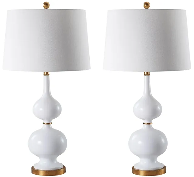 Alanis Table Lamp in White by Safavieh