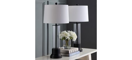 Brockton Table Lamp Set in Black by Safavieh