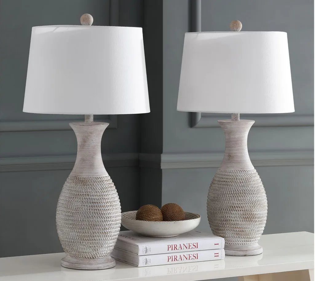 Kelesie Table Lamp Set in Gray by Safavieh