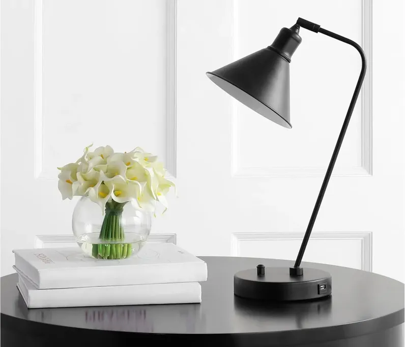 Orianna Task Table Lamp in Black by Safavieh