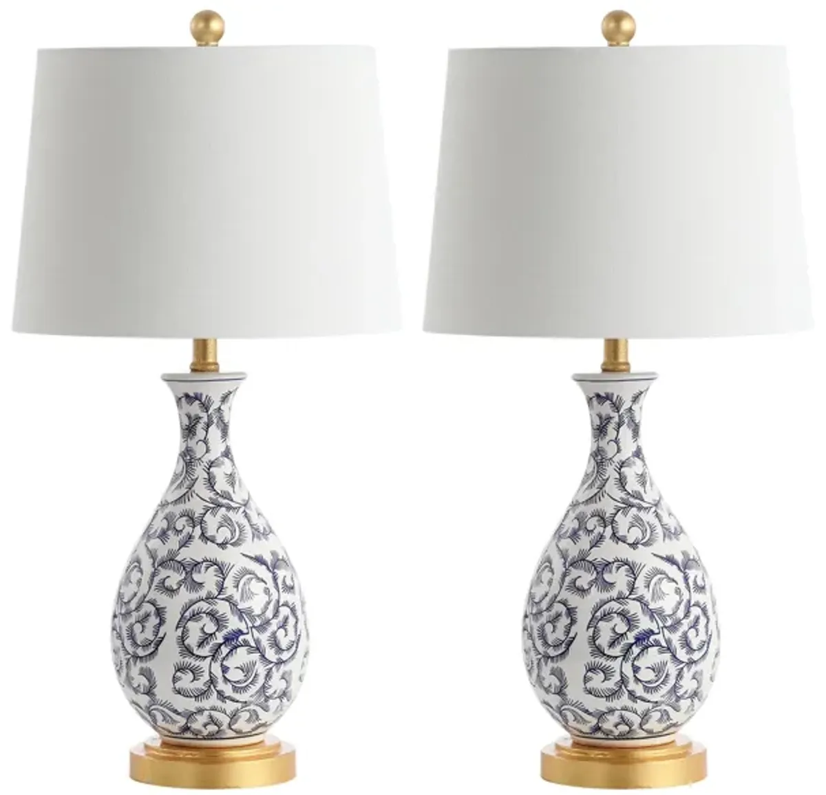 Harlee Table Lamp Set in Blue by Safavieh