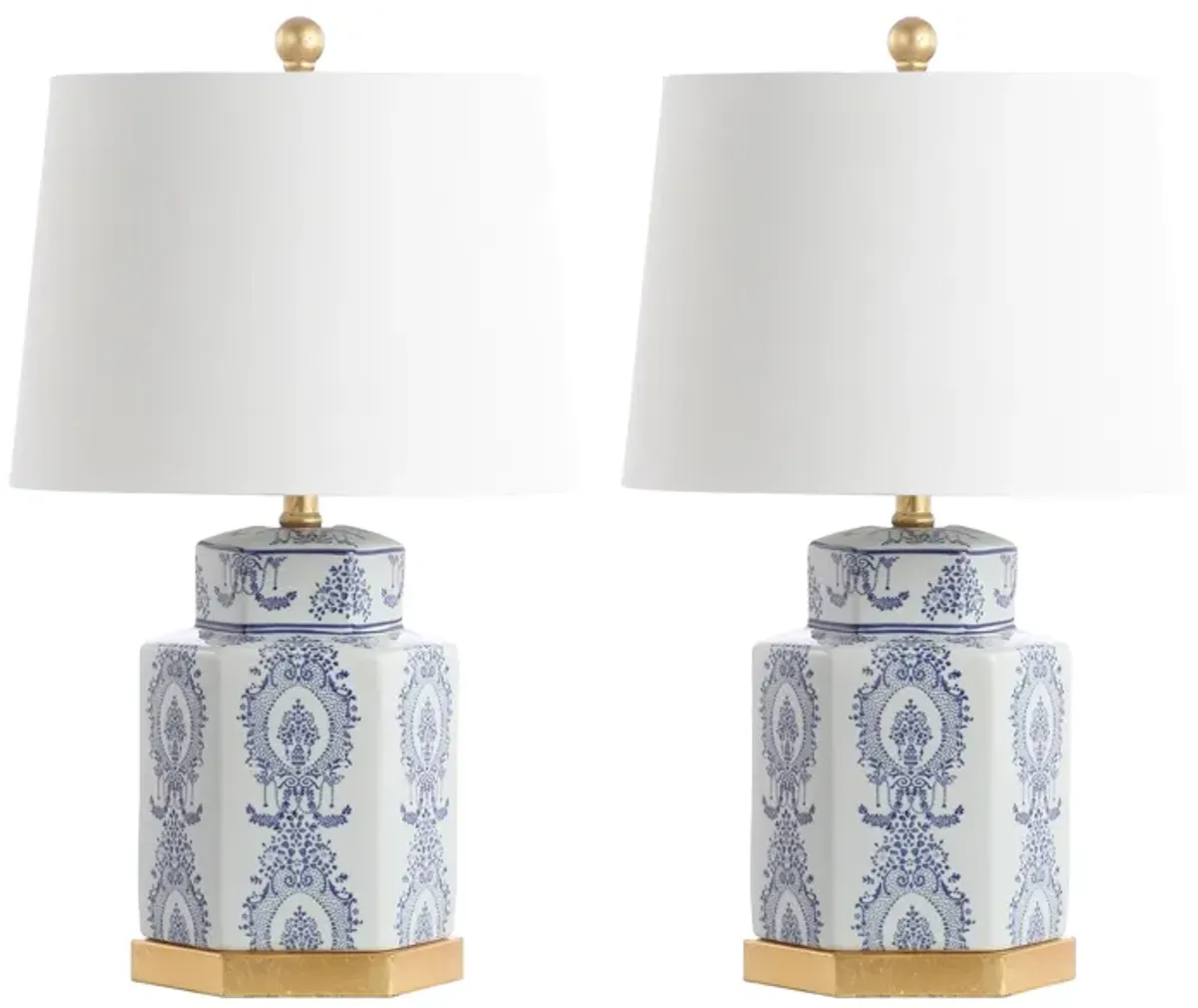 Myla Table Lamp Set in Blue by Safavieh