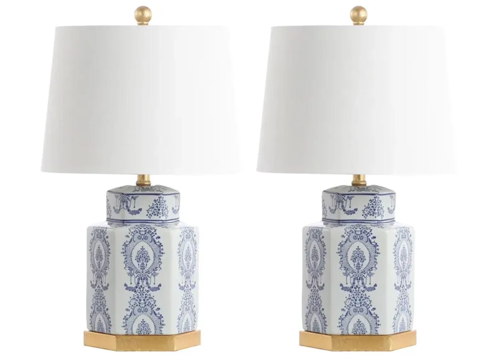 Myla Table Lamp Set in Blue by Safavieh