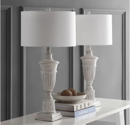 Rosten Table Lamp Set in Off-White by Safavieh