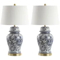 Davion Table Lamp Set in Blue by Safavieh