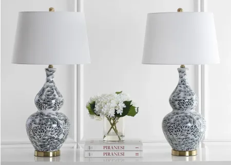 Kingsley Table Lamp Set in White by Safavieh