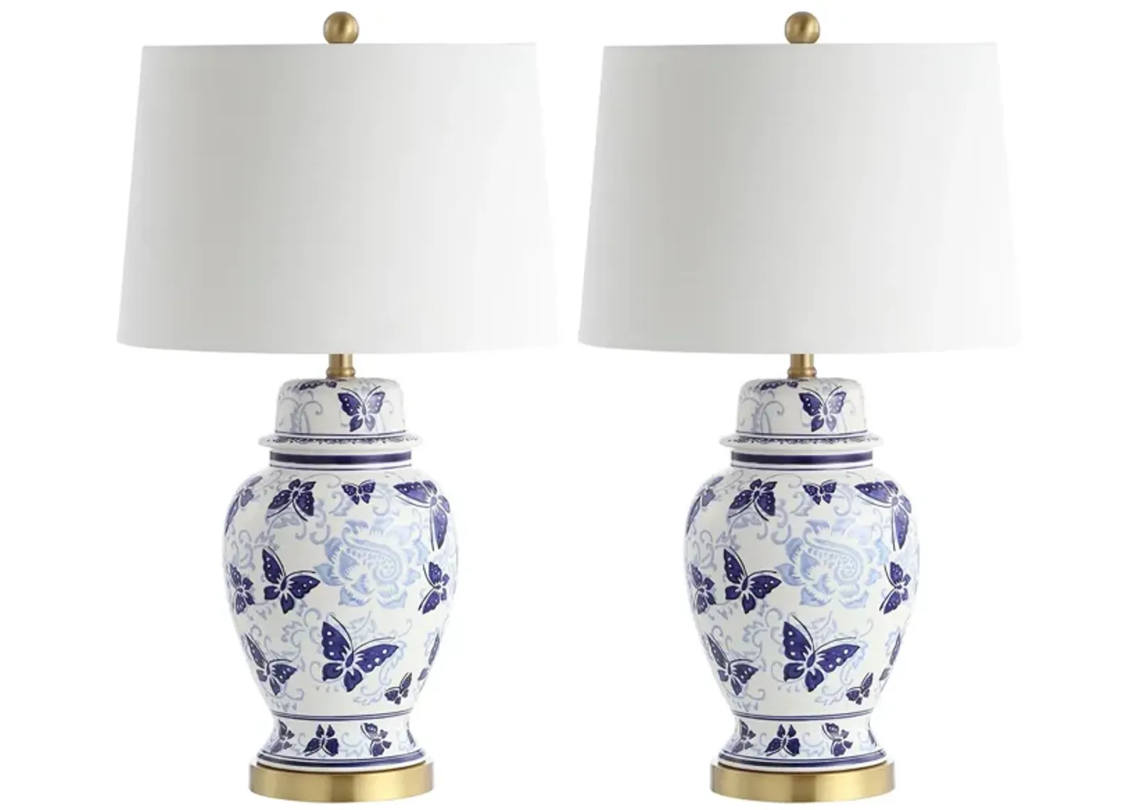 Lucca Table Lamp Set in Blue by Safavieh