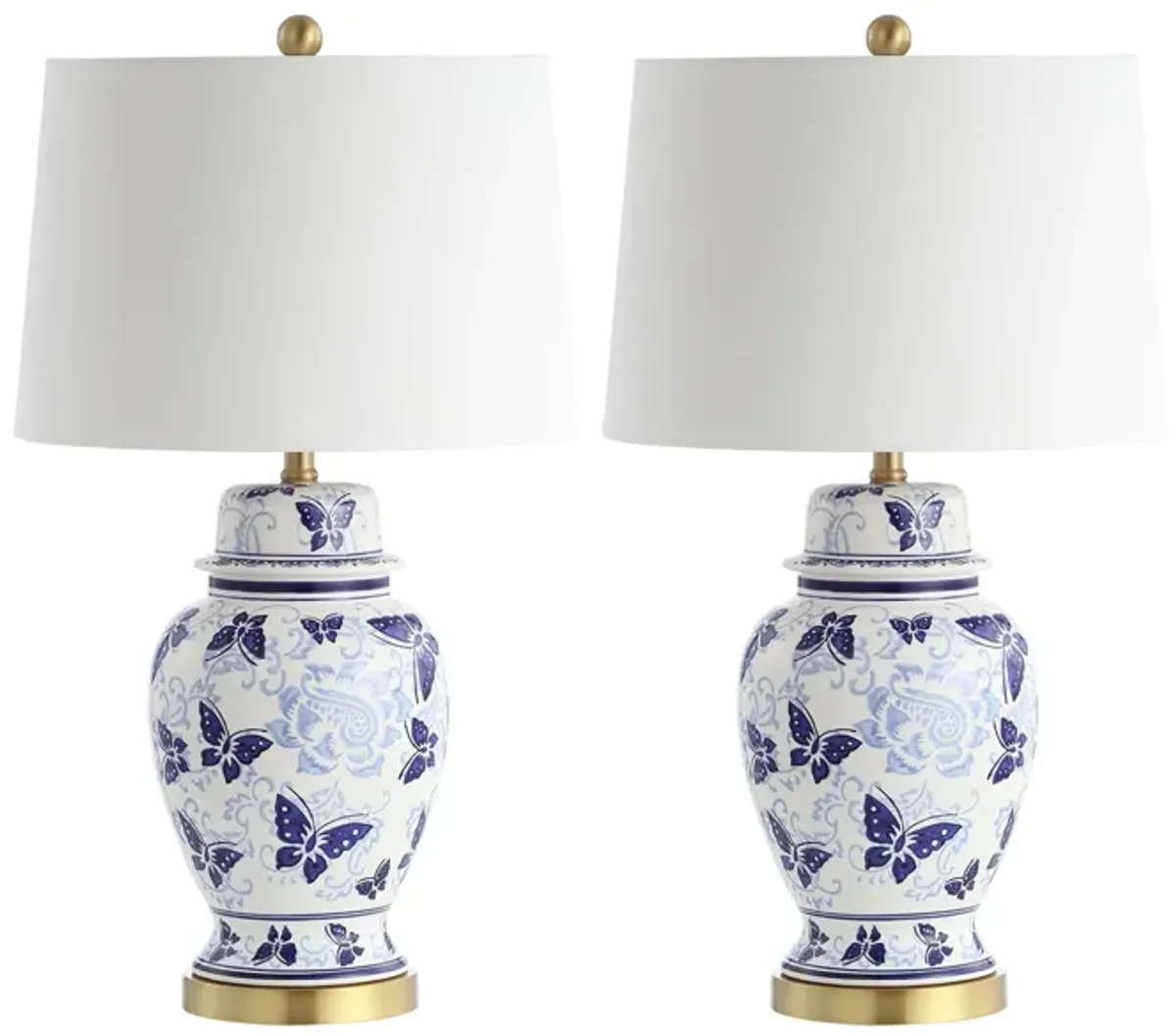 Lucca Table Lamp Set in Blue by Safavieh