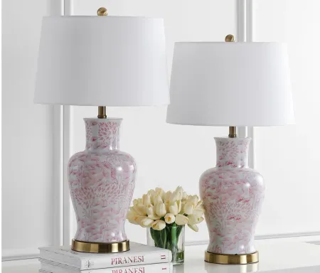Bentlee Table Lamp Set in Pink by Safavieh