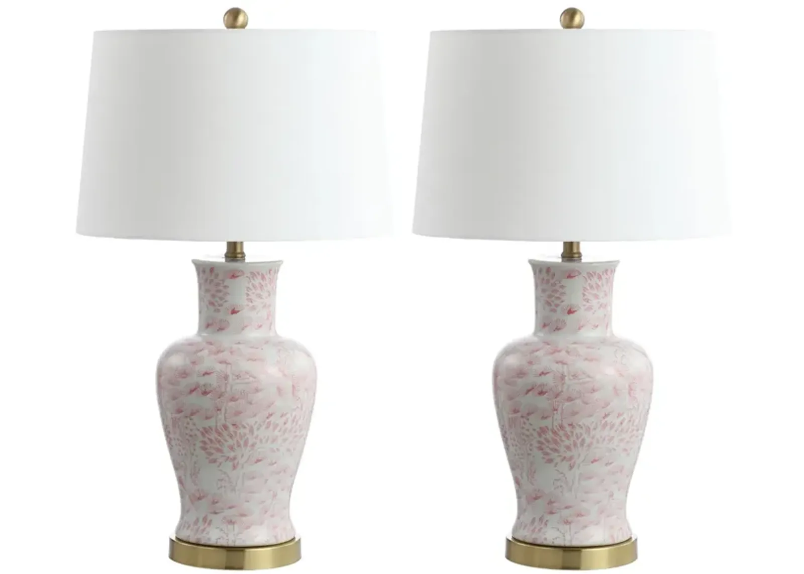 Bentlee Table Lamp Set in Pink by Safavieh