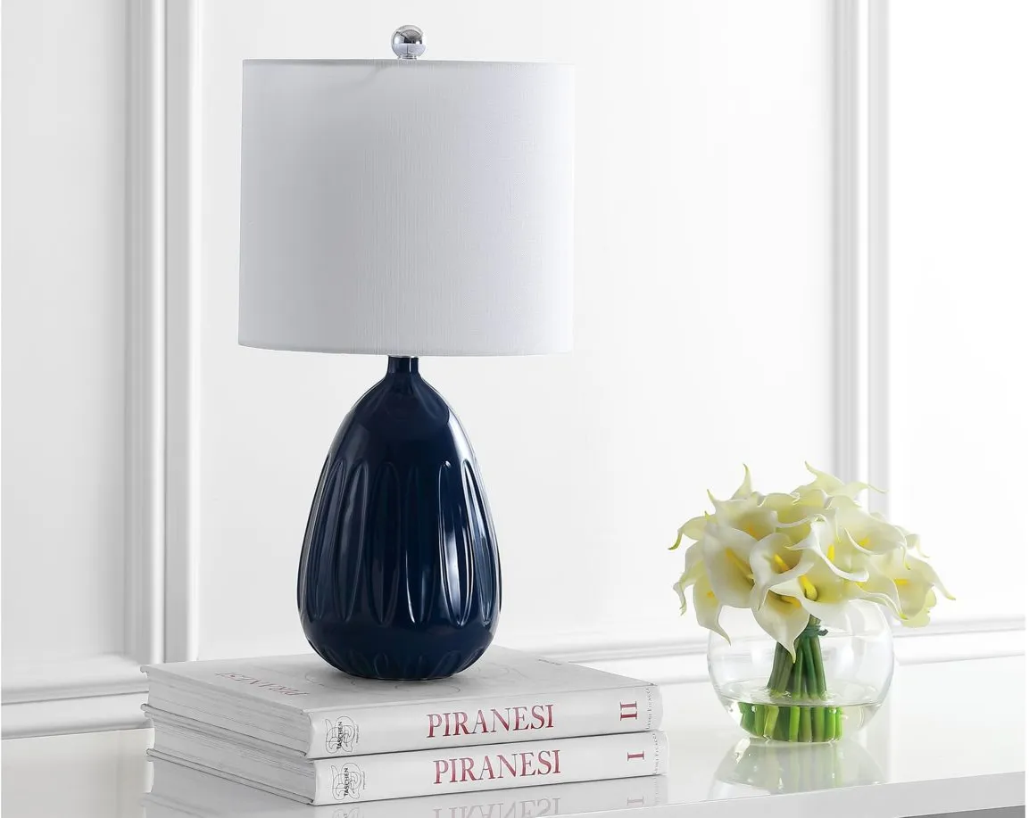 Mayson Table Lamp in Navy by Safavieh