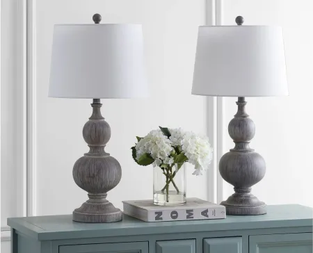 Kaeden Table Lamp Set in Gray by Safavieh