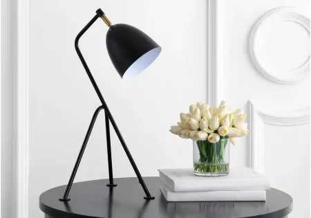 Aharon Task Table Lamp in Black by Safavieh