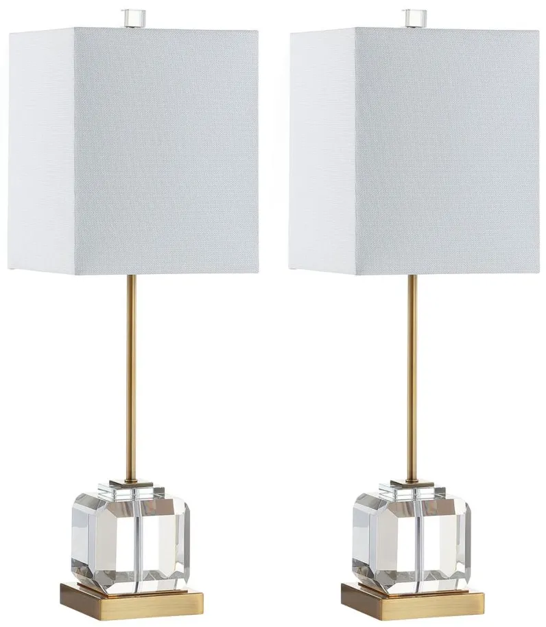 Calli Table Lamp Set in Clear by Safavieh