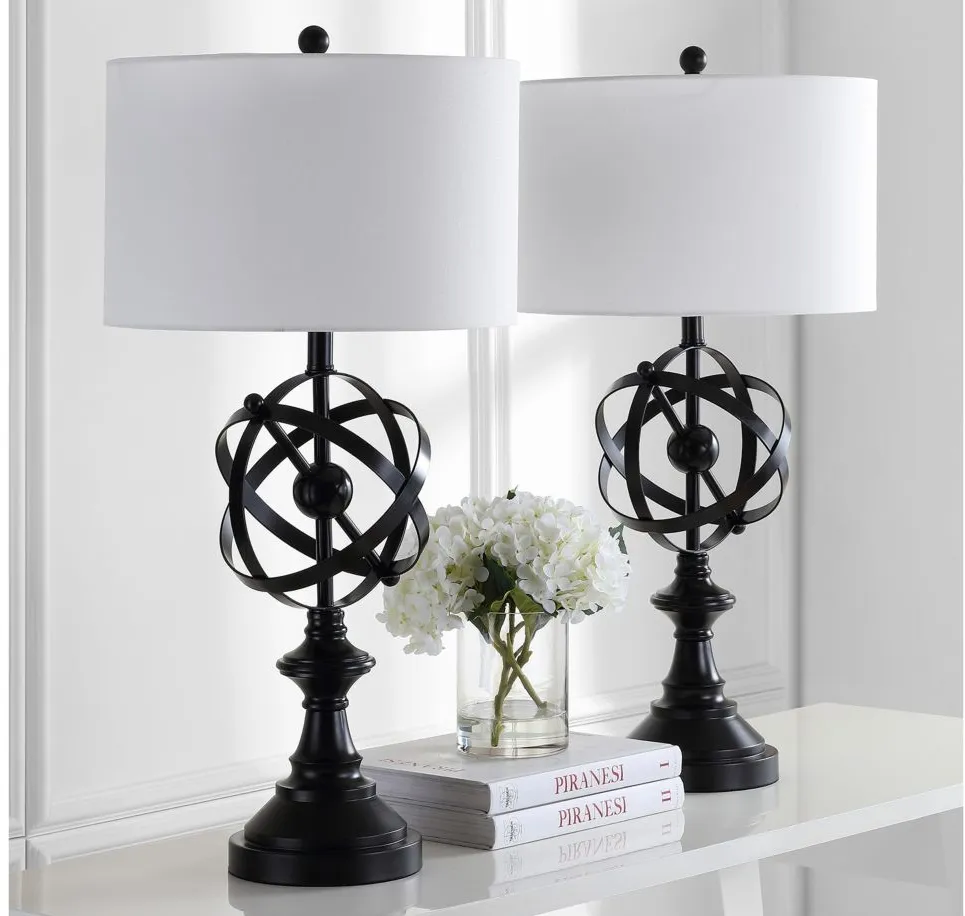 Linnett Table Lamp Set in Black by Safavieh