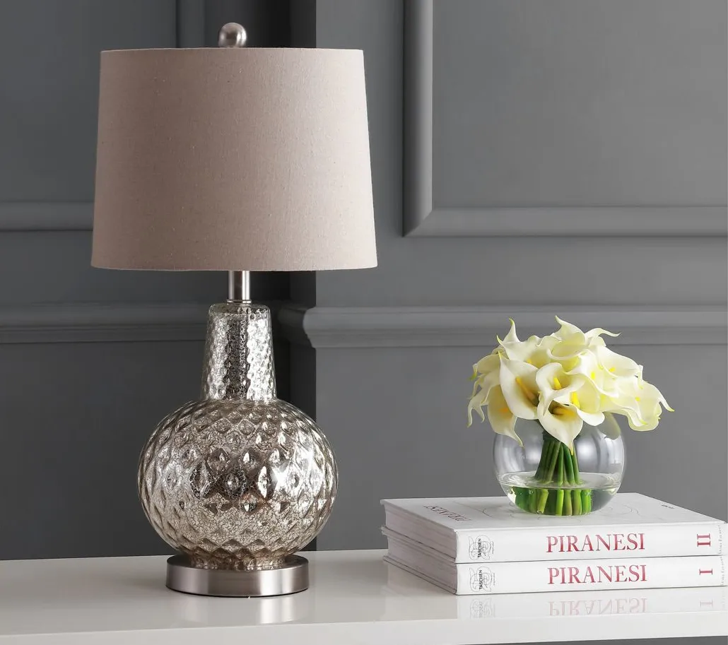 Olinda Table Lamp in Silver by Safavieh