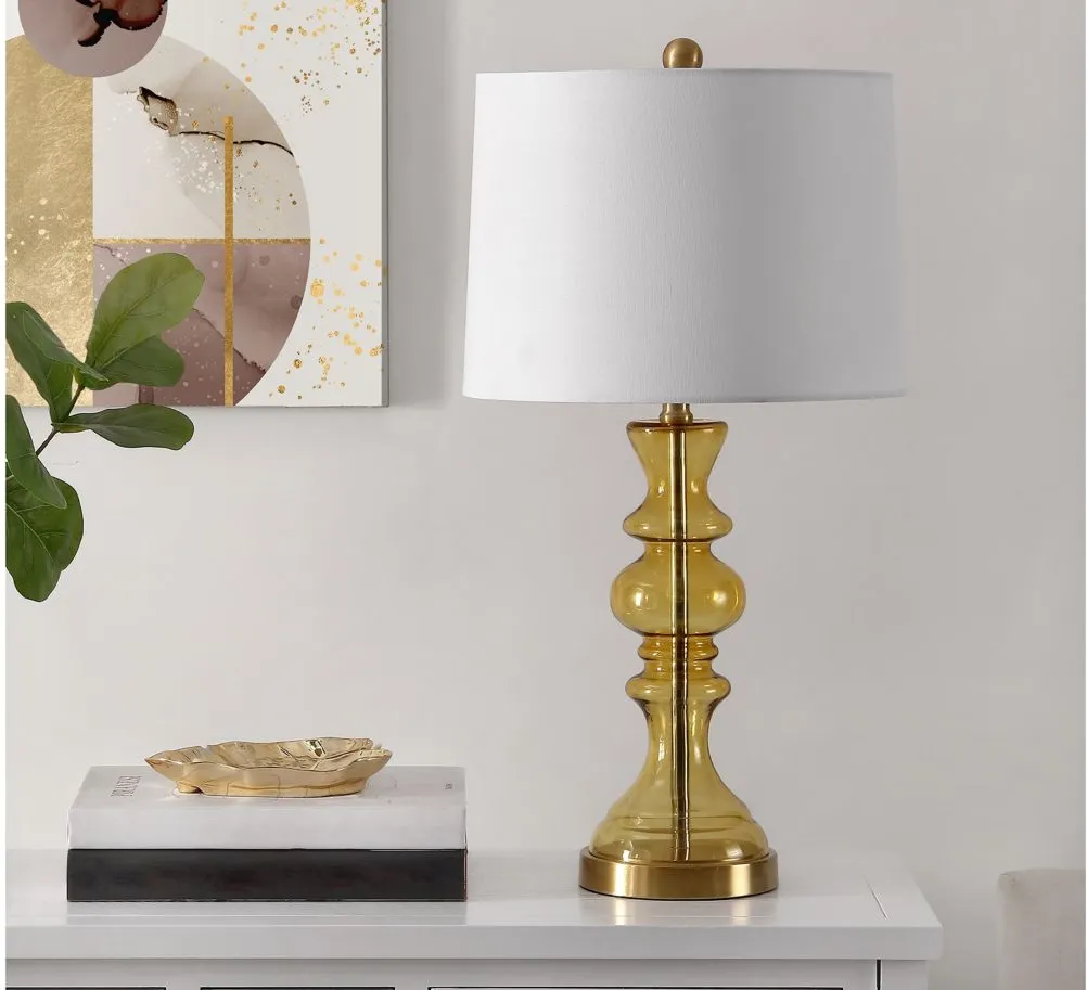 Kamren Table Lamp in Yellow by Safavieh