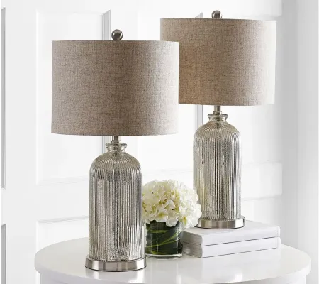 Gibson Table Lamp Set in Silver by Safavieh