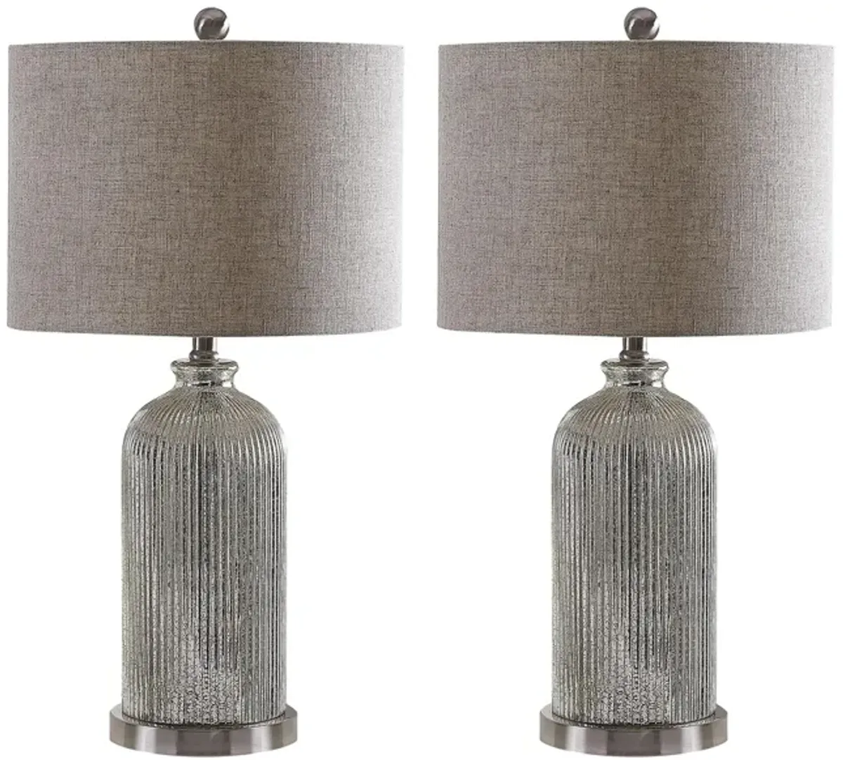 Gibson Table Lamp Set in Silver by Safavieh