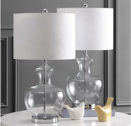 Kashton Table Lamp Set in Clear by Safavieh