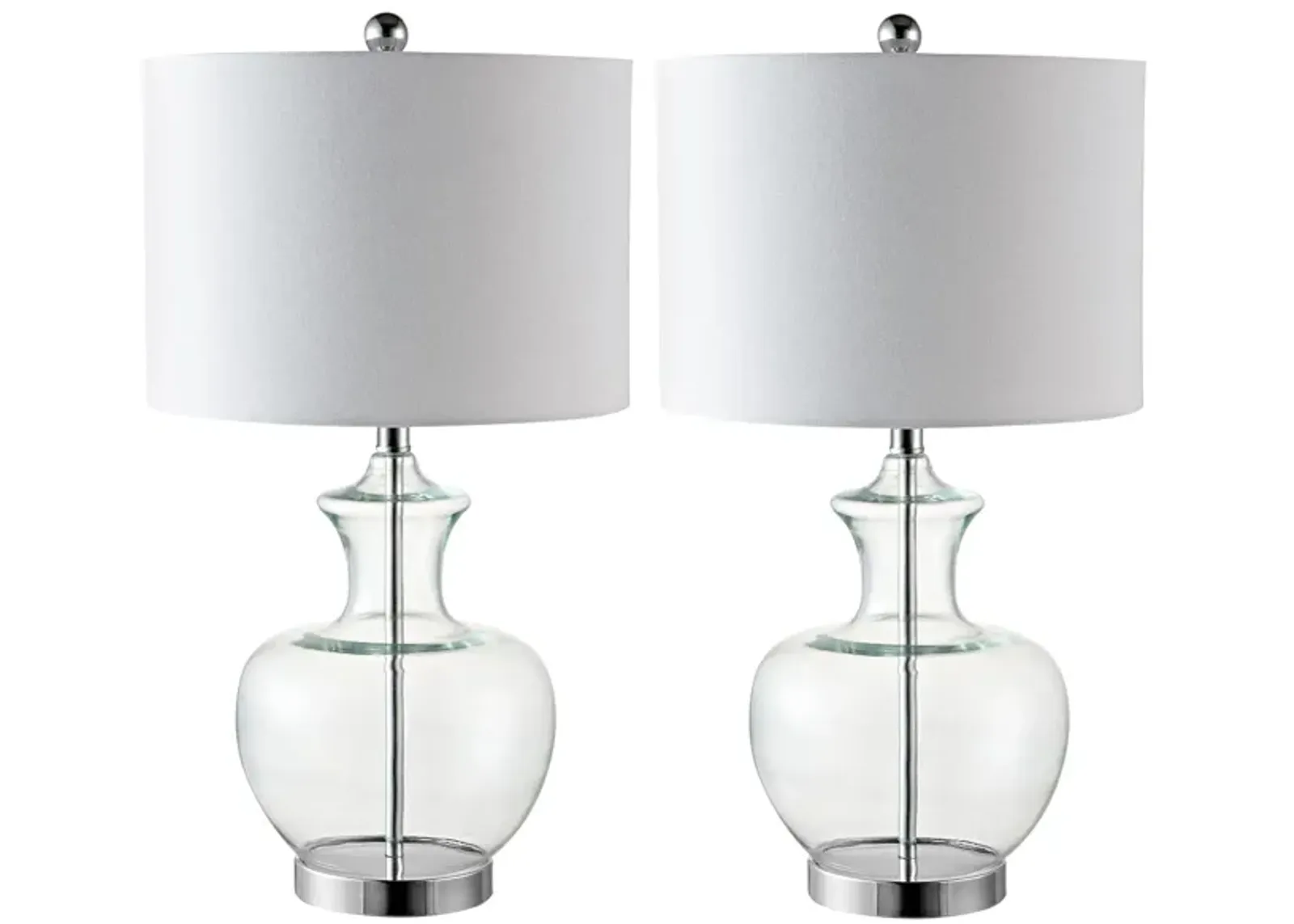 Kashton Table Lamp Set in Clear by Safavieh