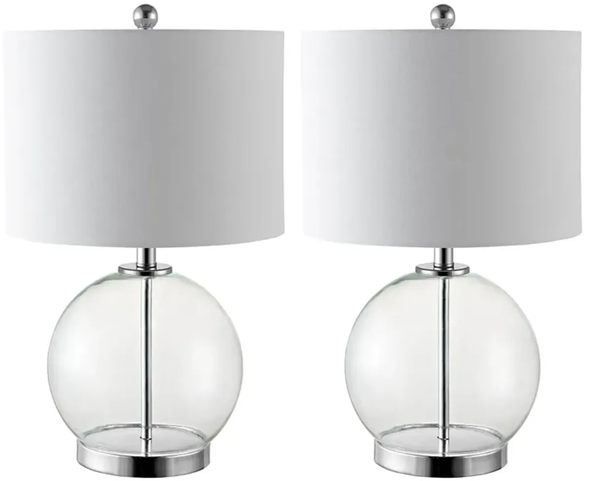 Dariel Table Lamp Set in Clear by Safavieh