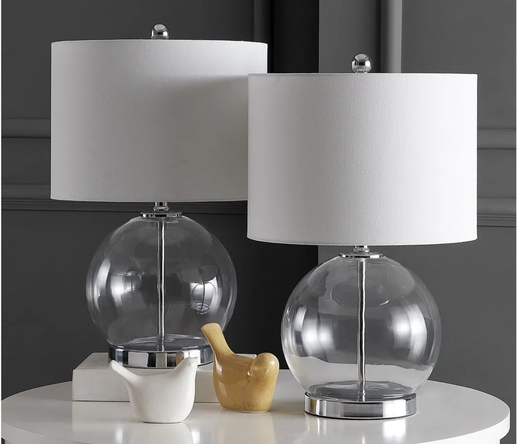 Dariel Table Lamp Set in Clear by Safavieh