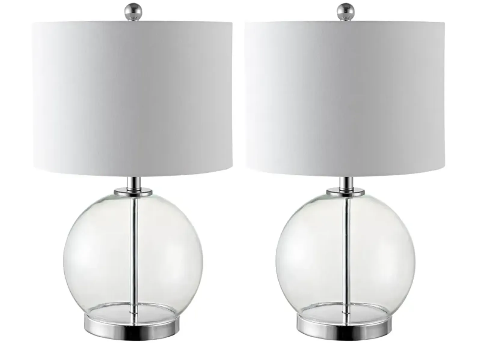 Dariel Table Lamp Set in Clear by Safavieh