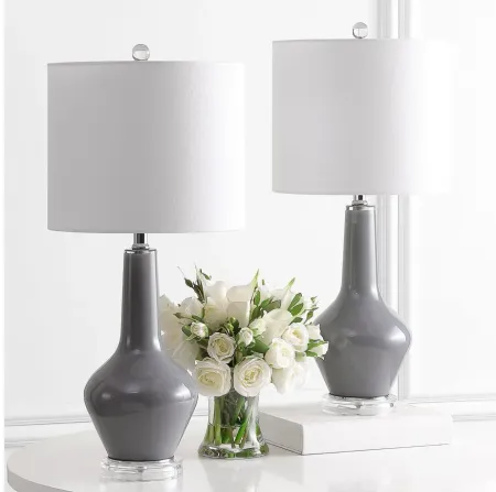 Obie Table Lamp Set in Gray by Safavieh