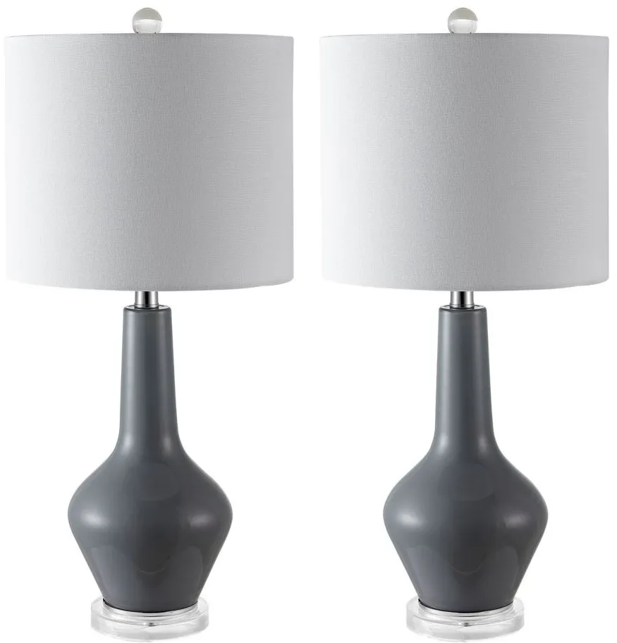Obie Table Lamp Set in Gray by Safavieh