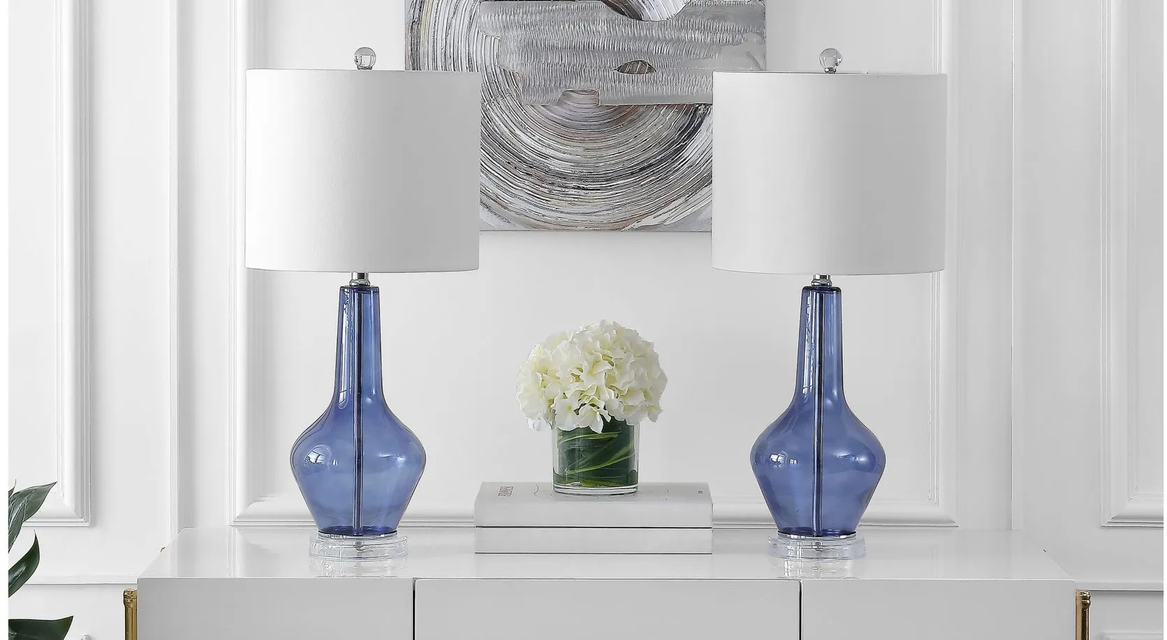 Obie Table Lamp Set in Blue by Safavieh