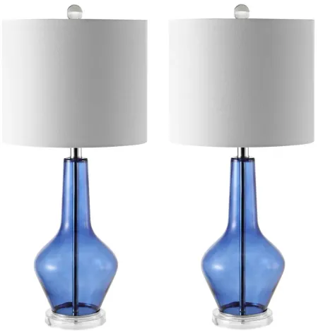 Obie Table Lamp Set in Blue by Safavieh