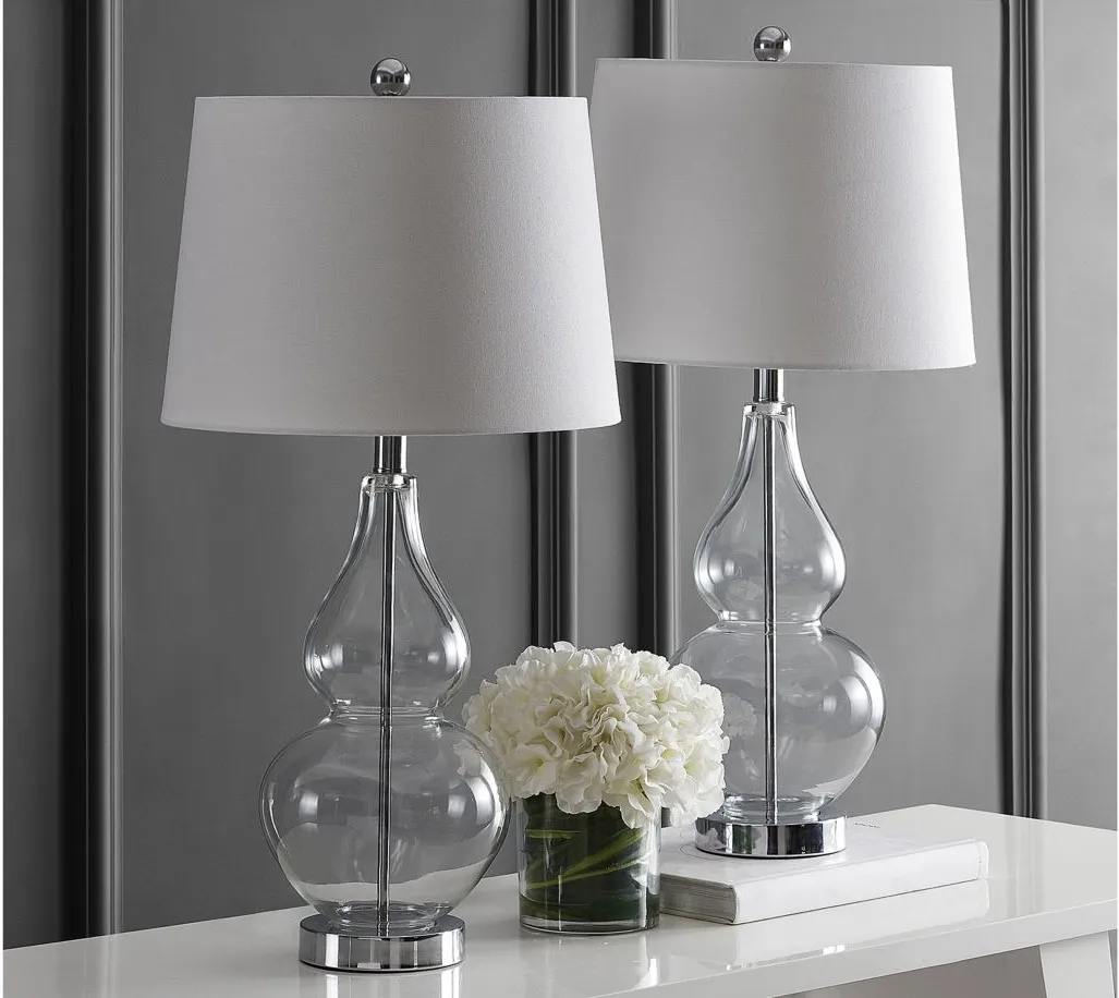 Graham Table Lamp Set in Clear by Safavieh