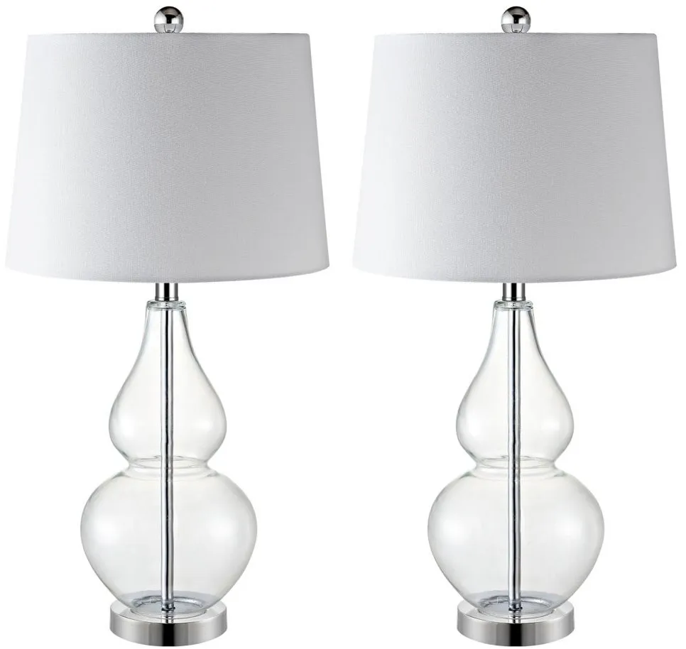 Graham Table Lamp Set in Clear by Safavieh