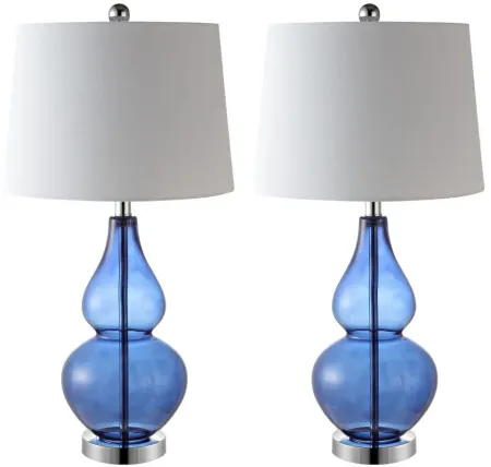 Graham Table Lamp Set in Blue by Safavieh