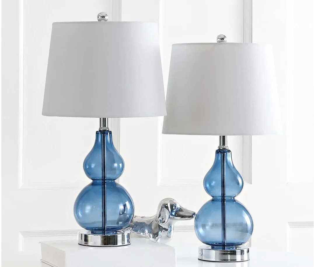 Phoenix Table Lamp Set in Blue by Safavieh