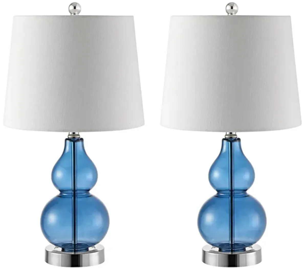 Phoenix Table Lamp Set in Blue by Safavieh