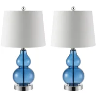 Phoenix Table Lamp Set in Blue by Safavieh