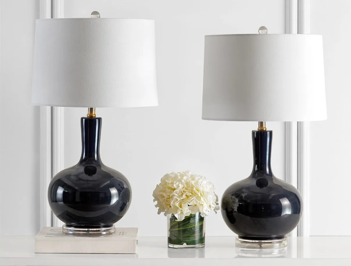 Callen Table Lamp Set in Navy by Safavieh