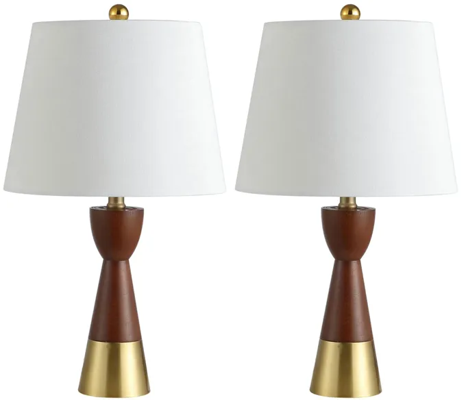 Myles Table Lamp Set in Brown by Safavieh